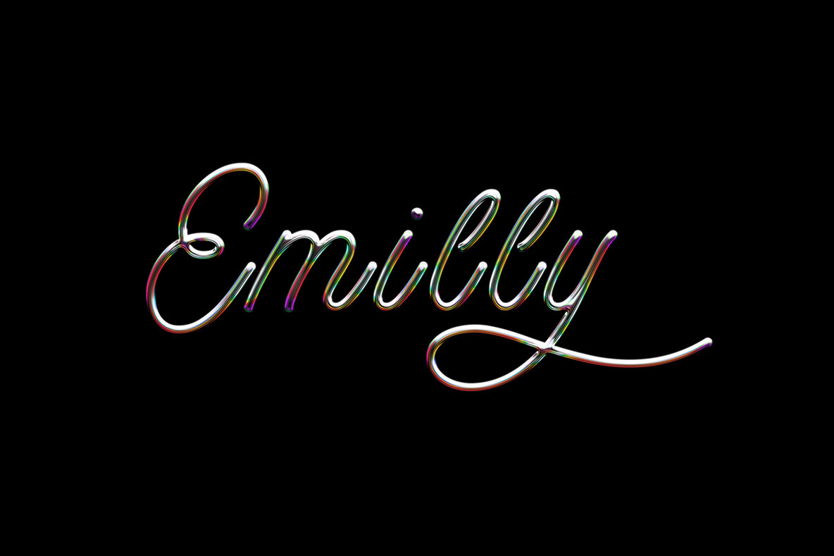 Chrome Text Effect 6