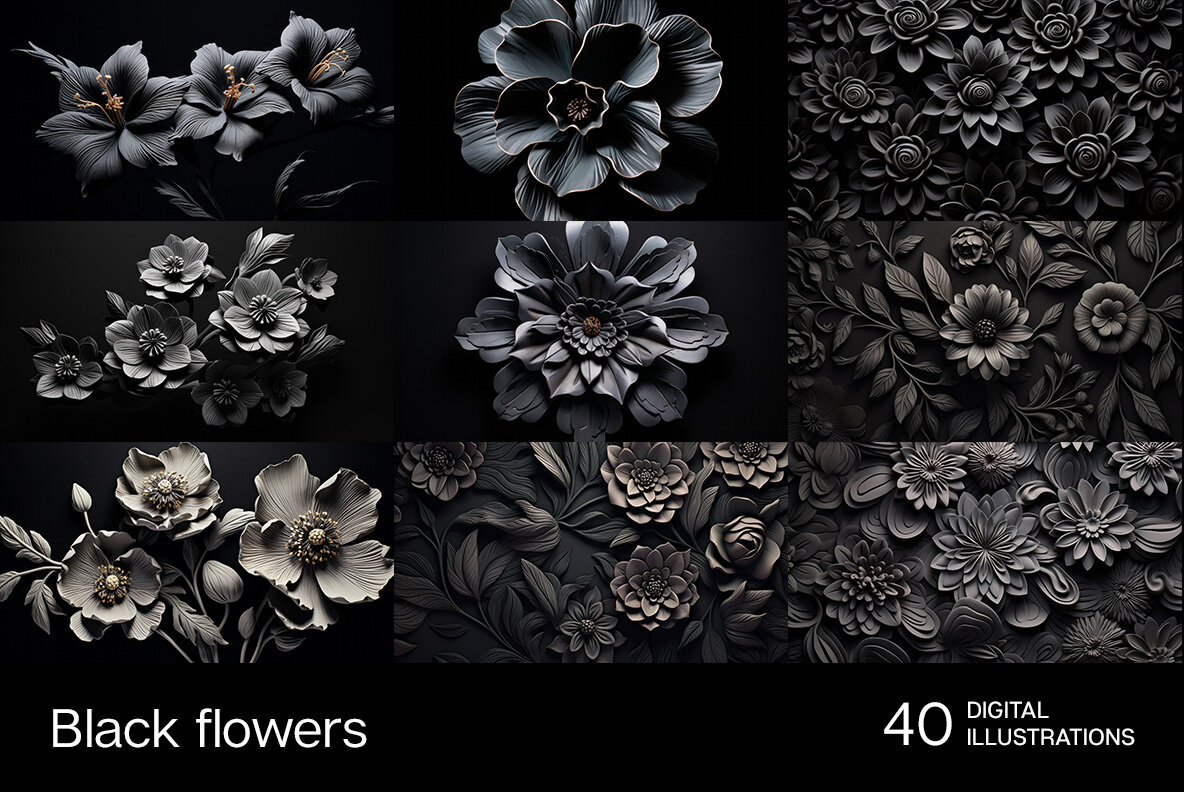 Balck Flowers 4