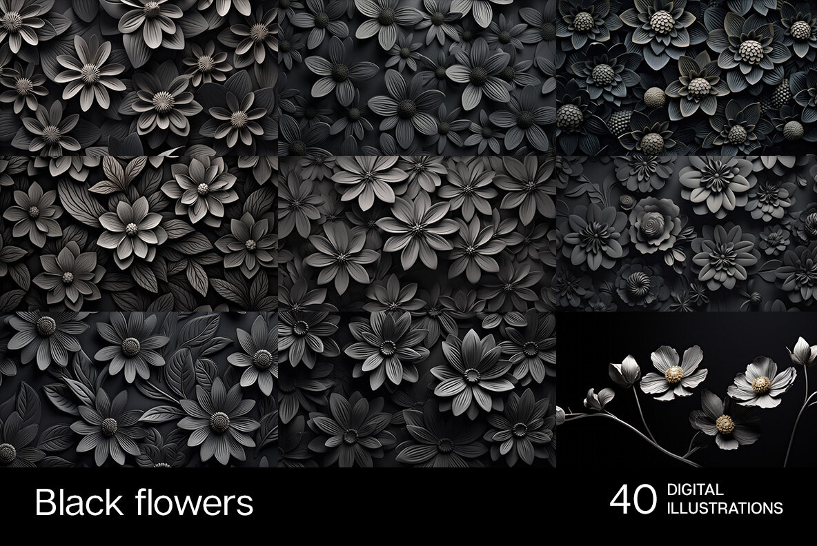 Balck Flowers 5