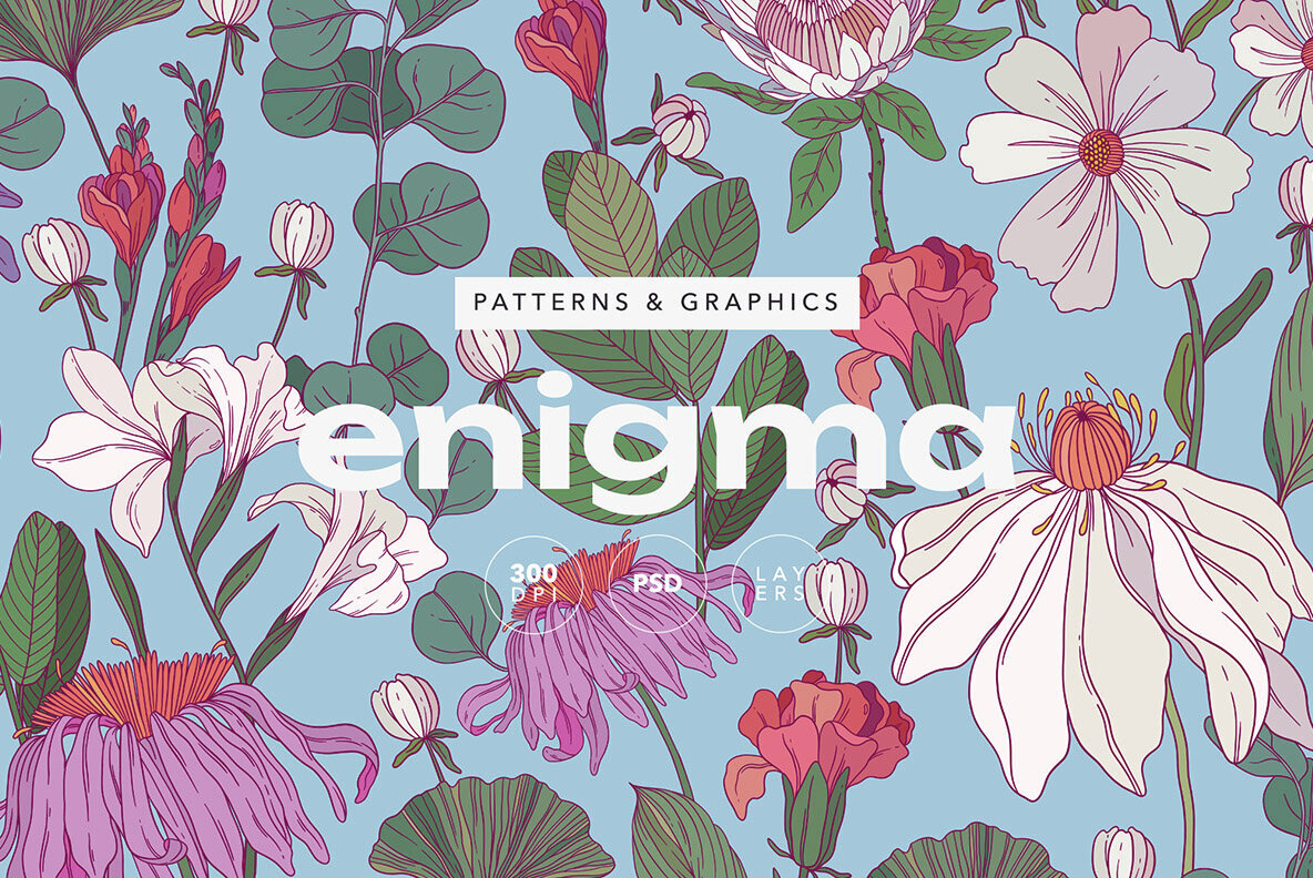 Enigma Floral Pattern and Graphics 1