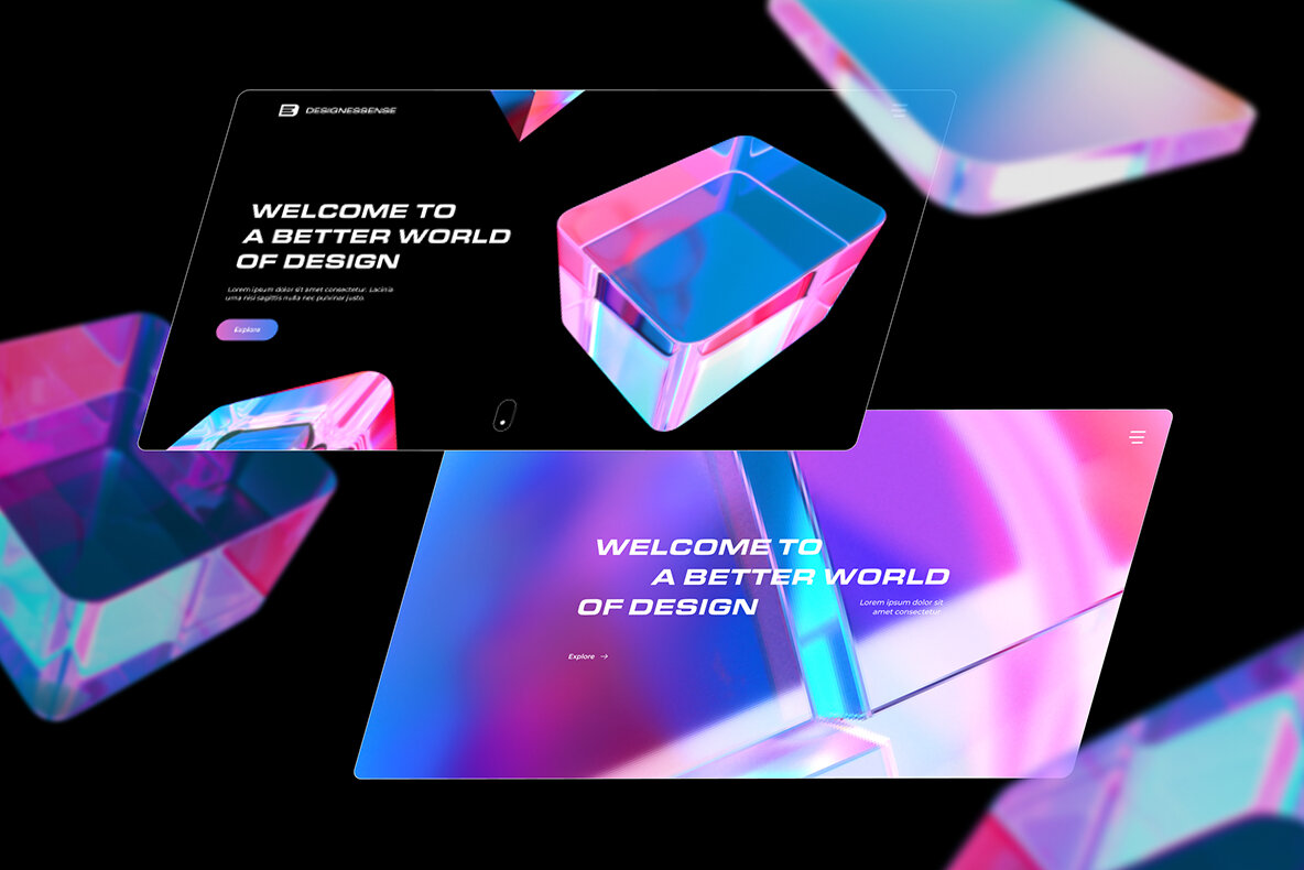 Fluid Glass 3D Shapes 8