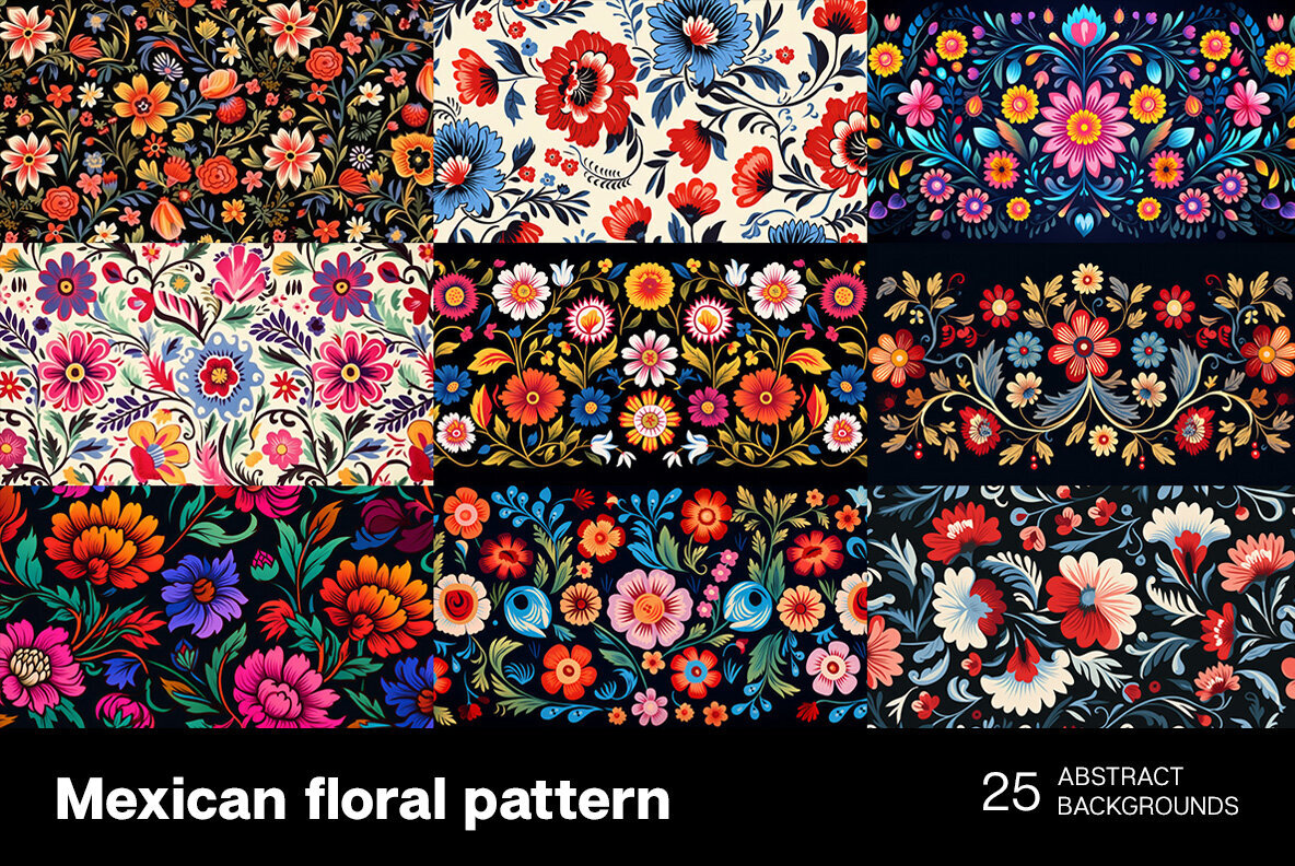 Mexican floral pattern 2