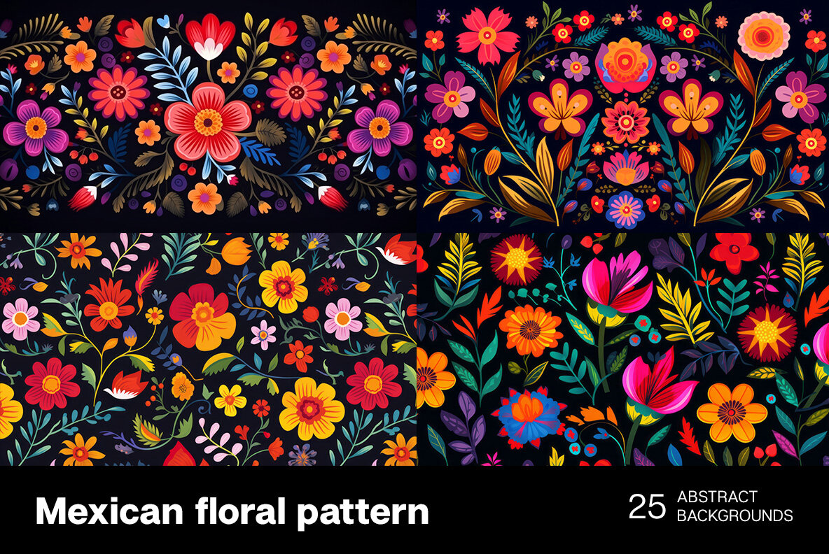 Mexican floral pattern 4
