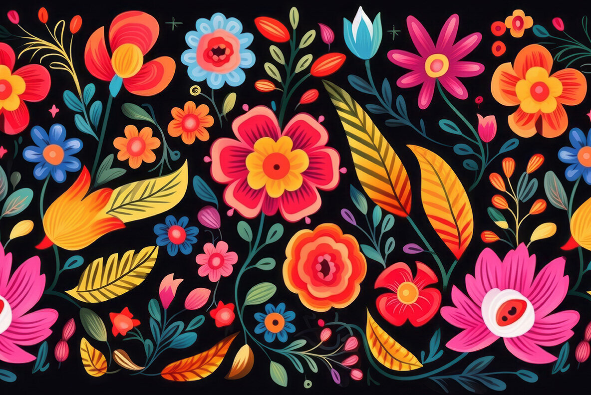 Mexican floral pattern 5