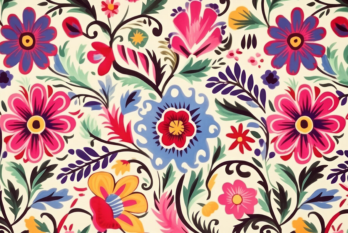 Mexican floral pattern 6