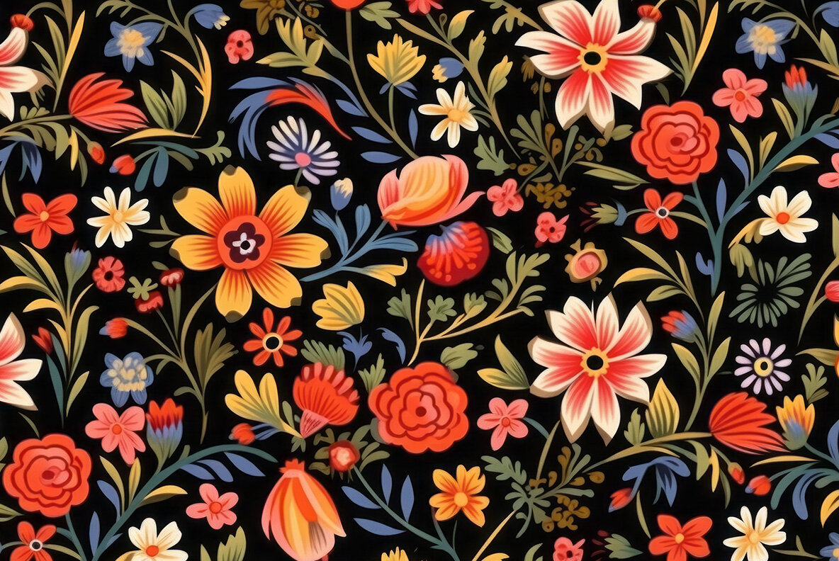 Mexican floral pattern 7