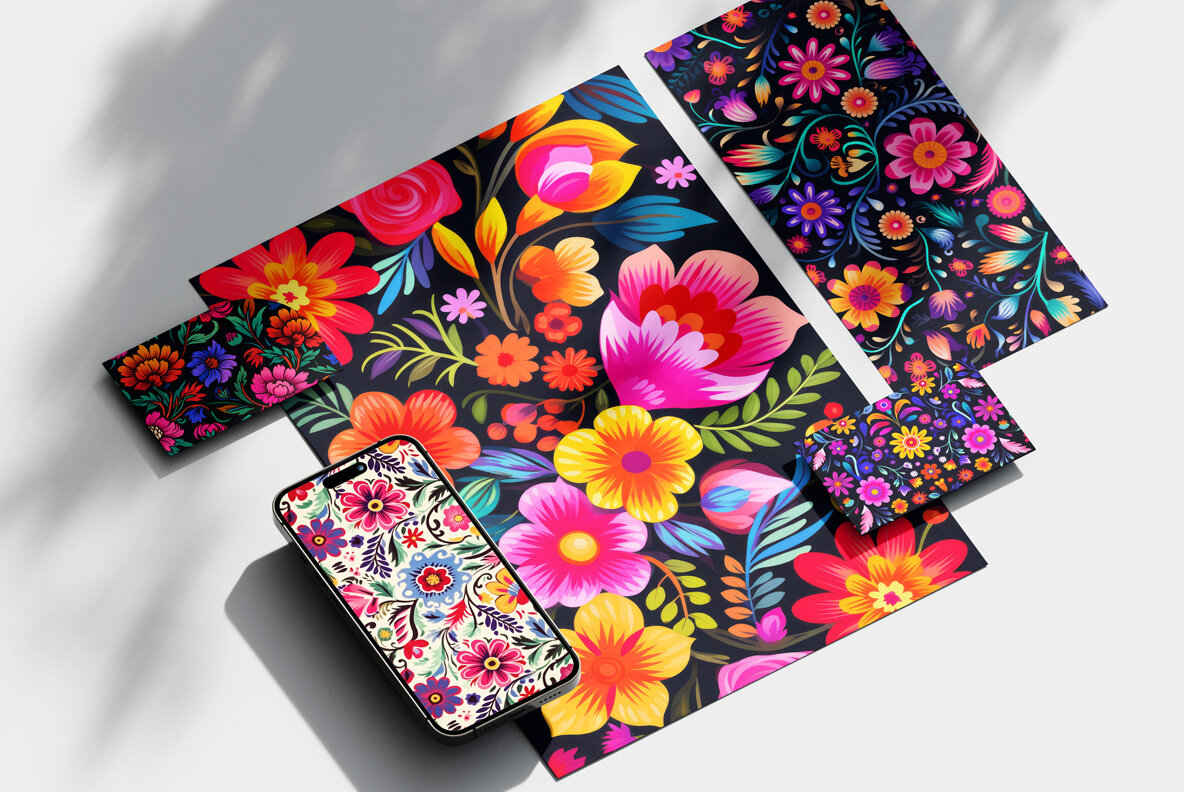 Mexican floral pattern 8