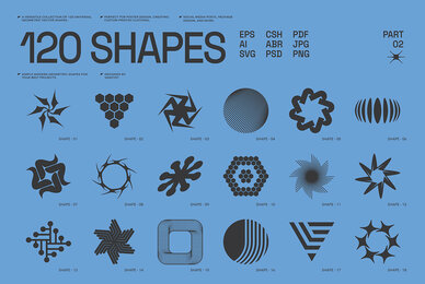 120 Abstract Geometric Shapes Part 2