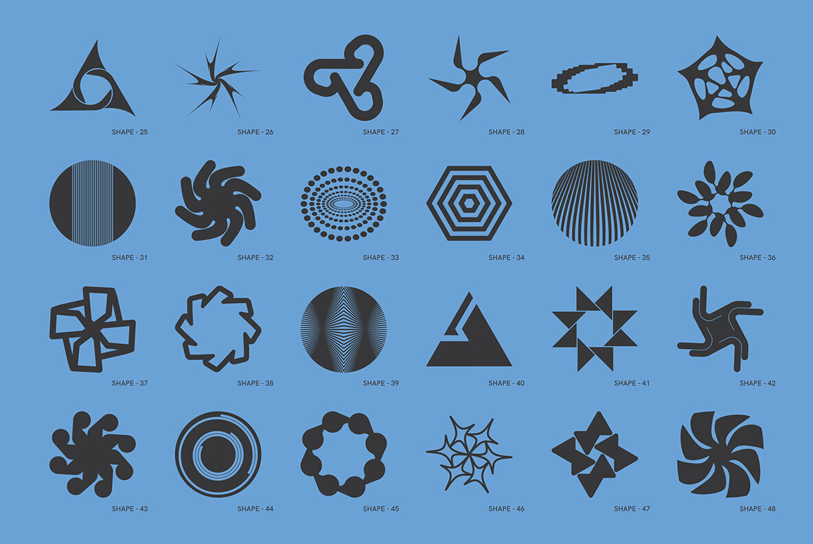 120 Abstract Geometric Shapes Part 2 3