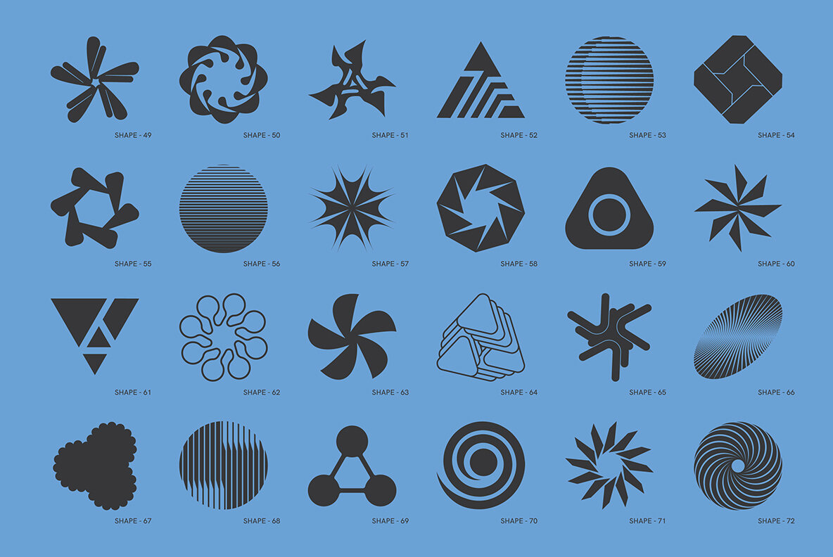 120 Abstract Geometric Shapes Part 2 4