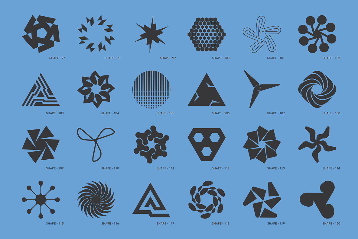 120 Abstract Geometric Shapes Part 2 6