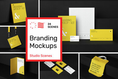 Branding Mockups Kit   Studio Scenes