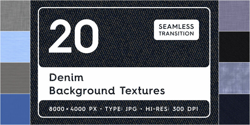 20 Denim Background Textures
