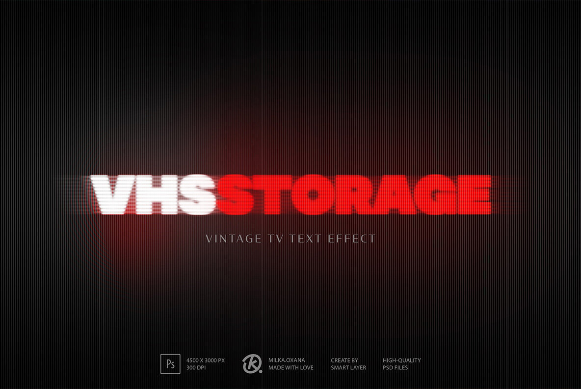 Vintage TV Text Effect 1