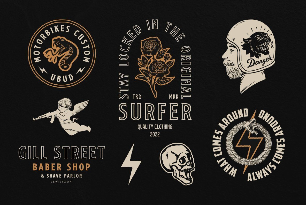 Old School Apparel Designs bundle 3