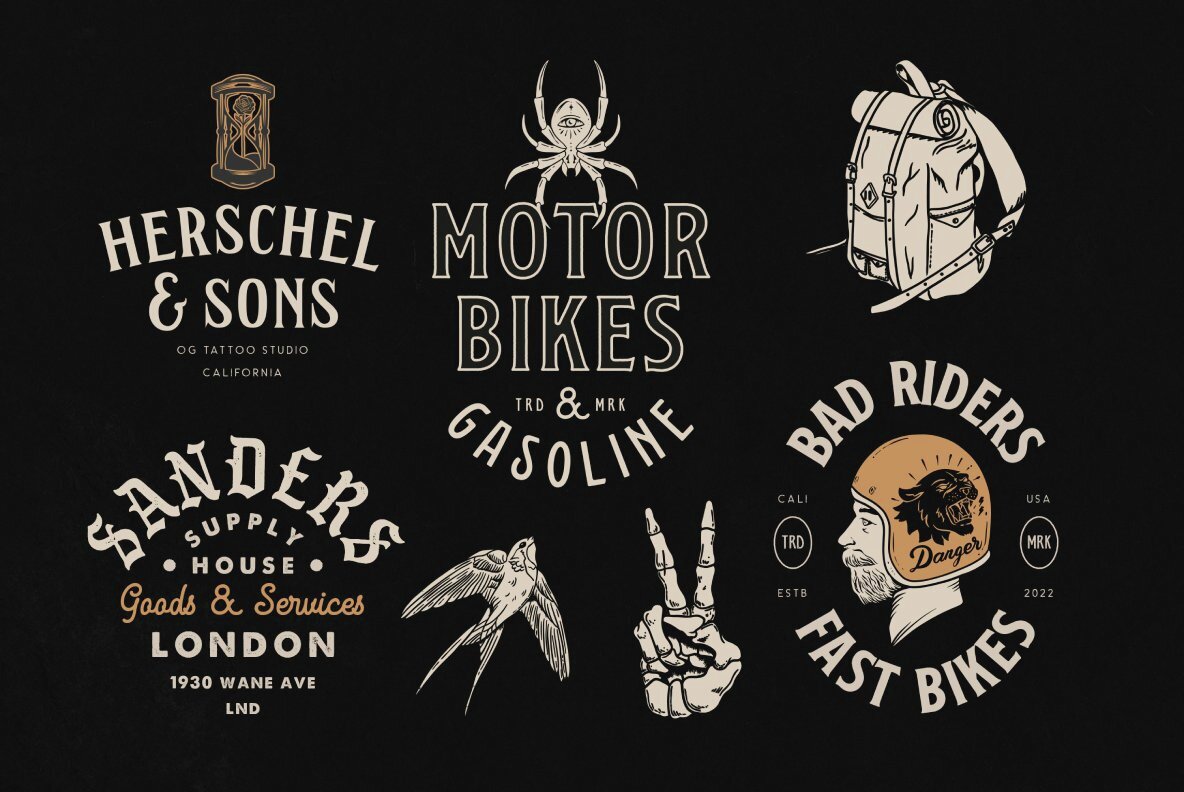 Old School Apparel Designs bundle 6