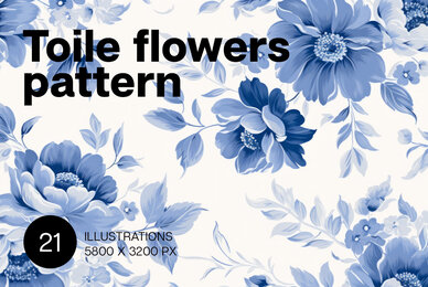 Toile style flowers