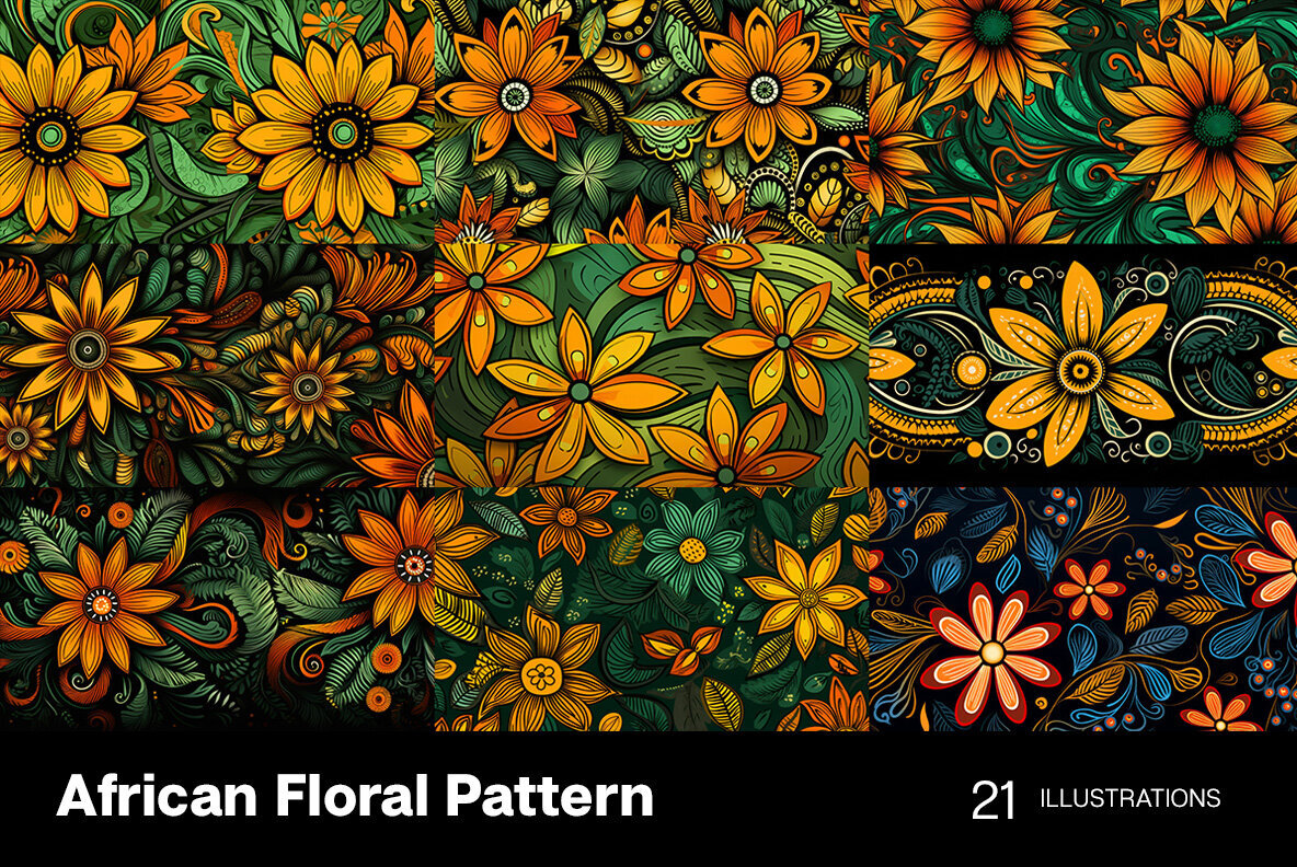 African Floral patterns 2