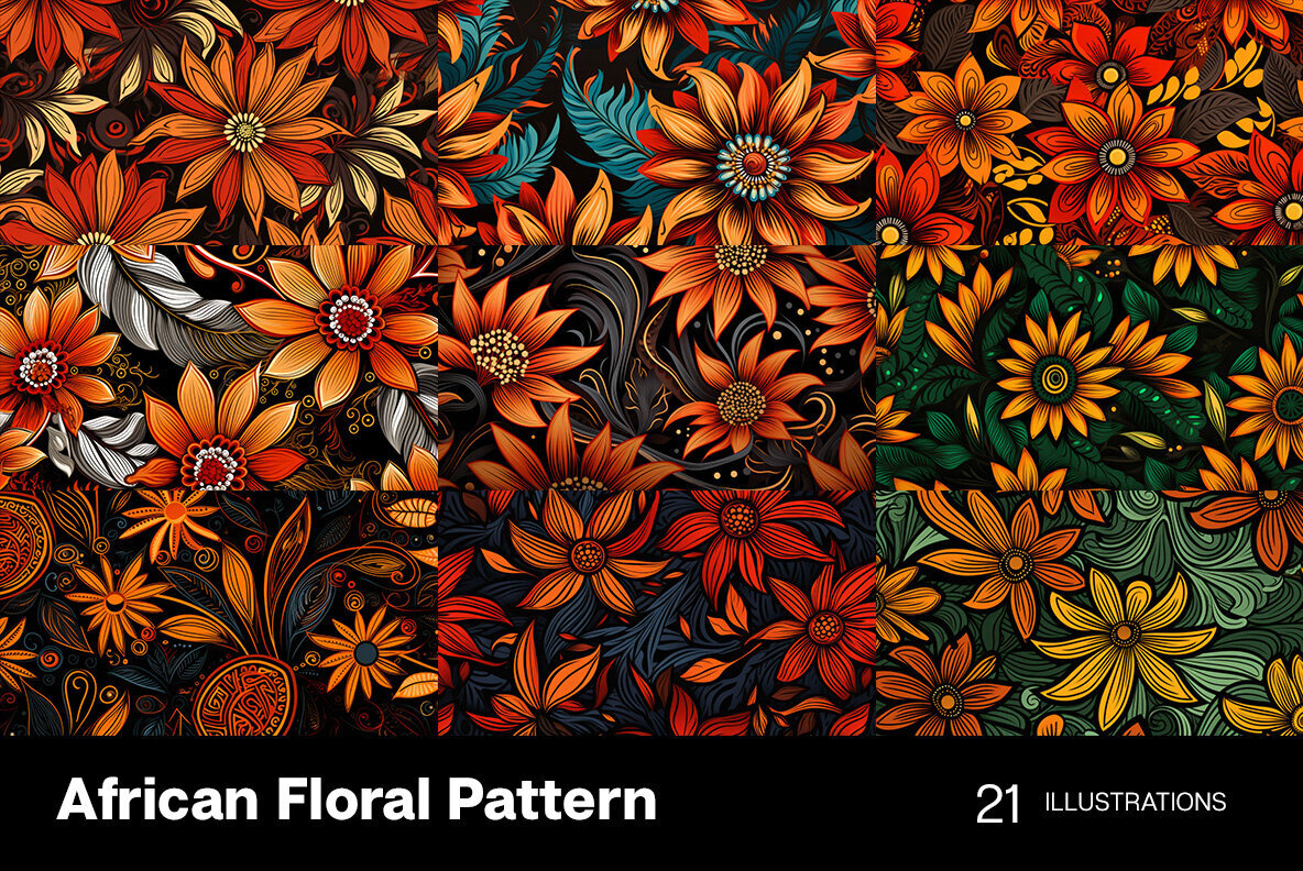 African Floral patterns 3