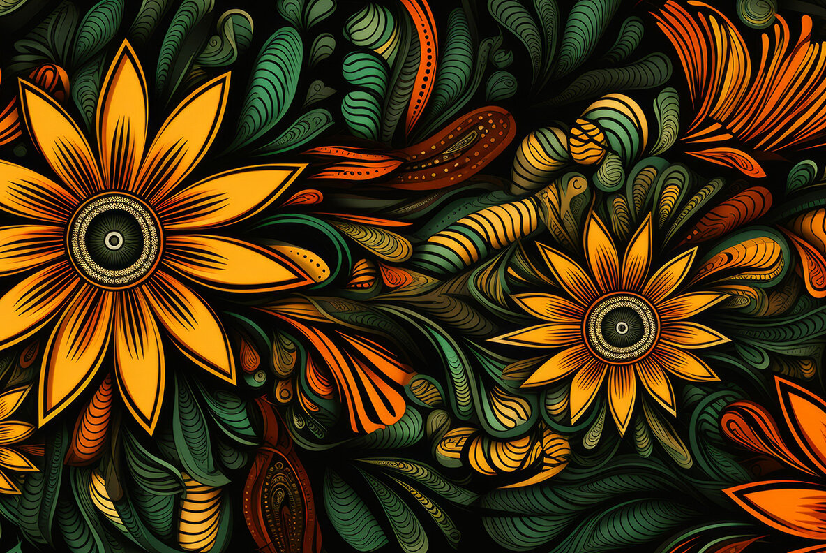 African Floral patterns 4