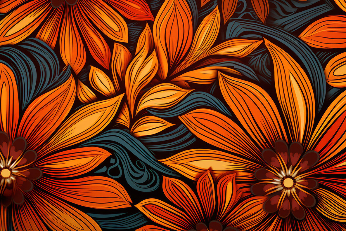 African Floral patterns 6