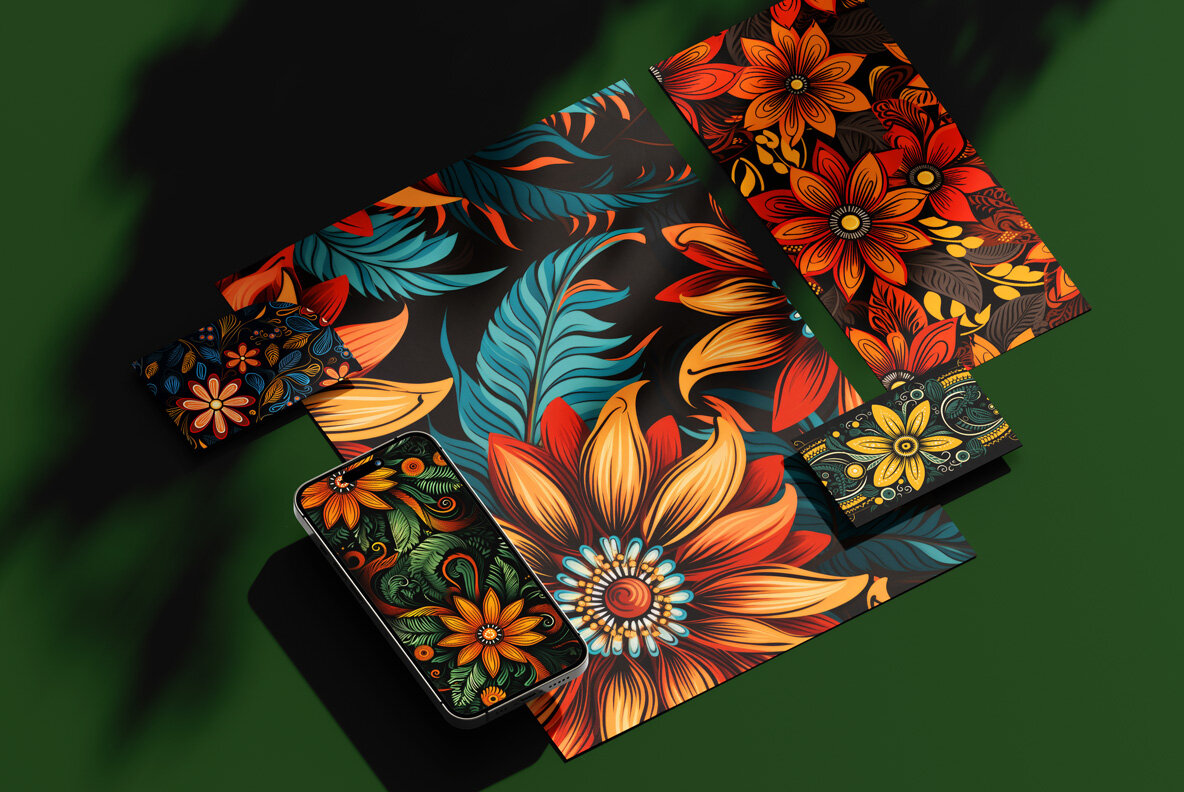 African Floral patterns 7