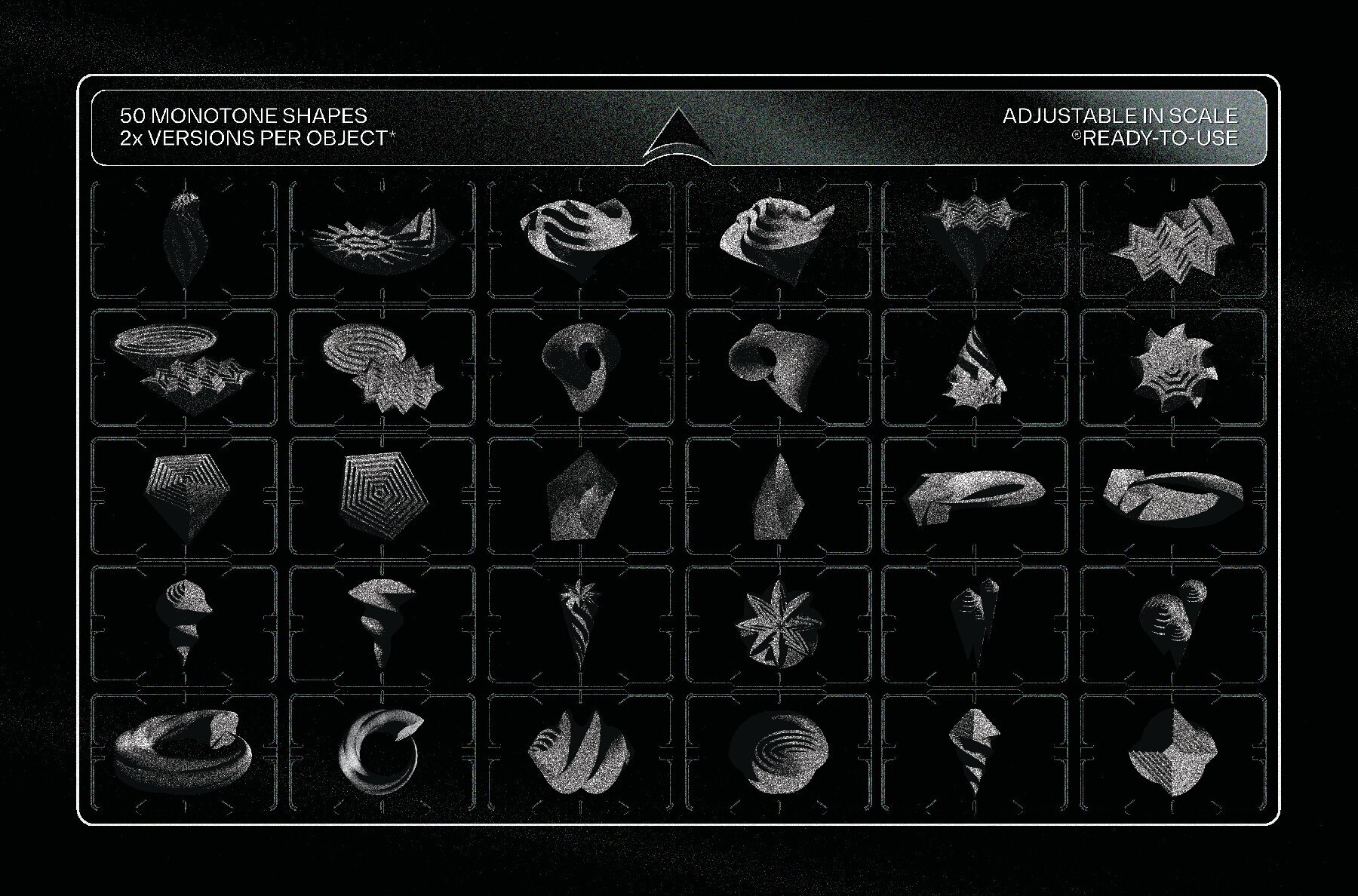 Mysterious 3D Shapes Graphics Pack 2