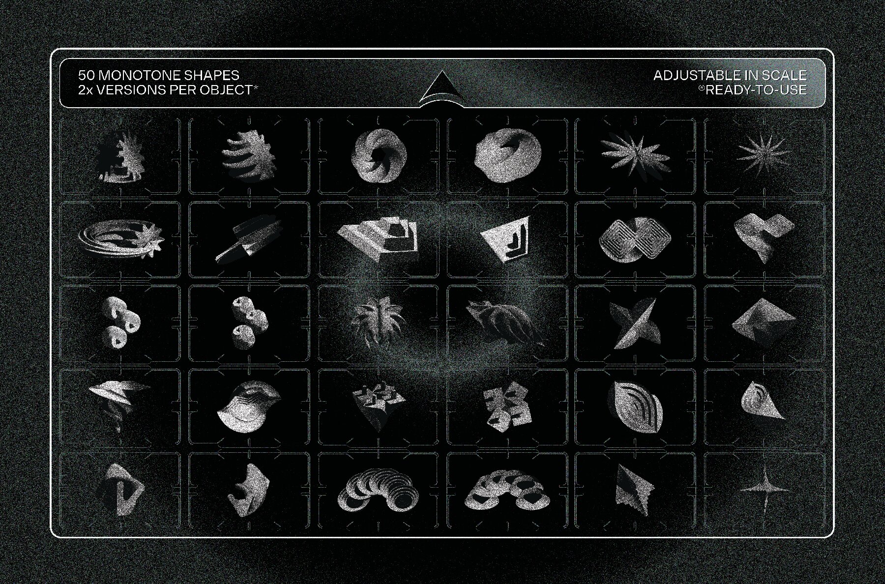 Mysterious 3D Shapes Graphics Pack 4