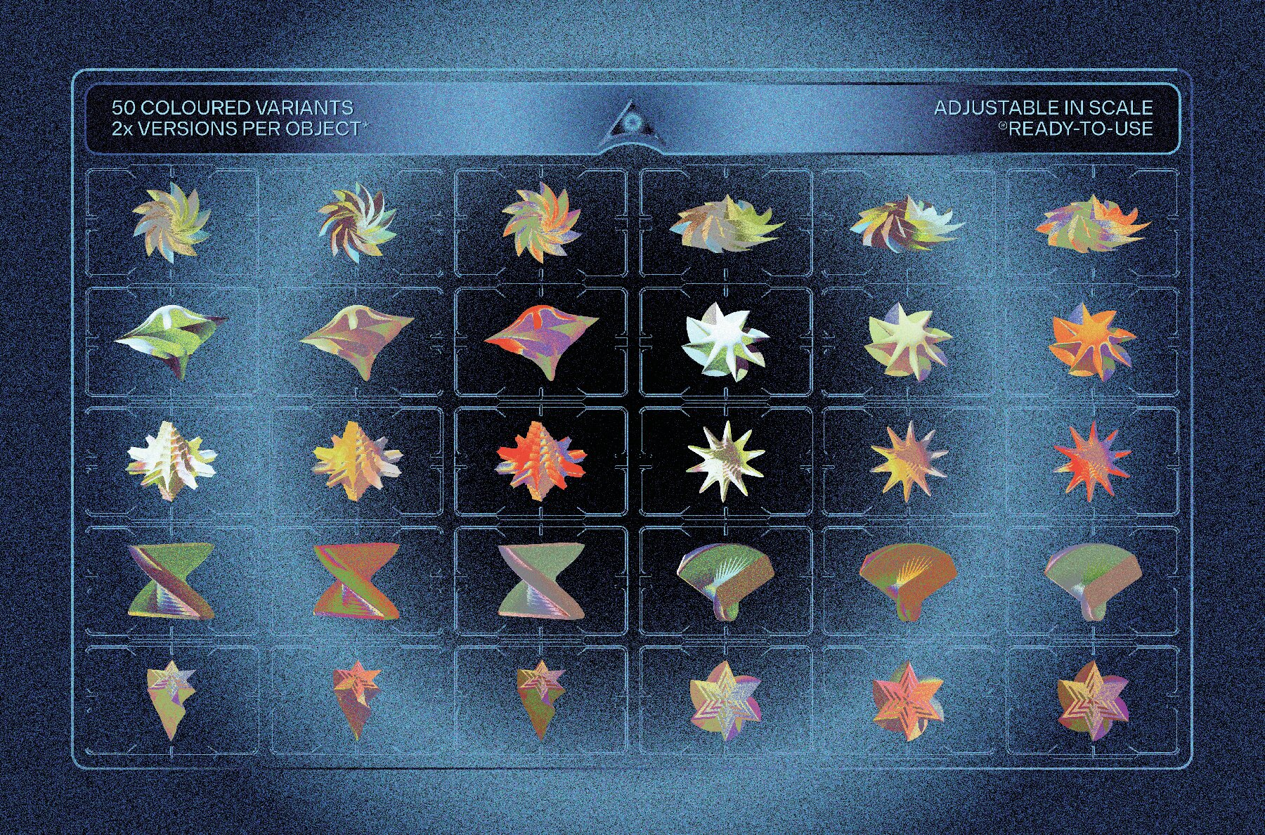 Mysterious 3D Shapes Graphics Pack 10