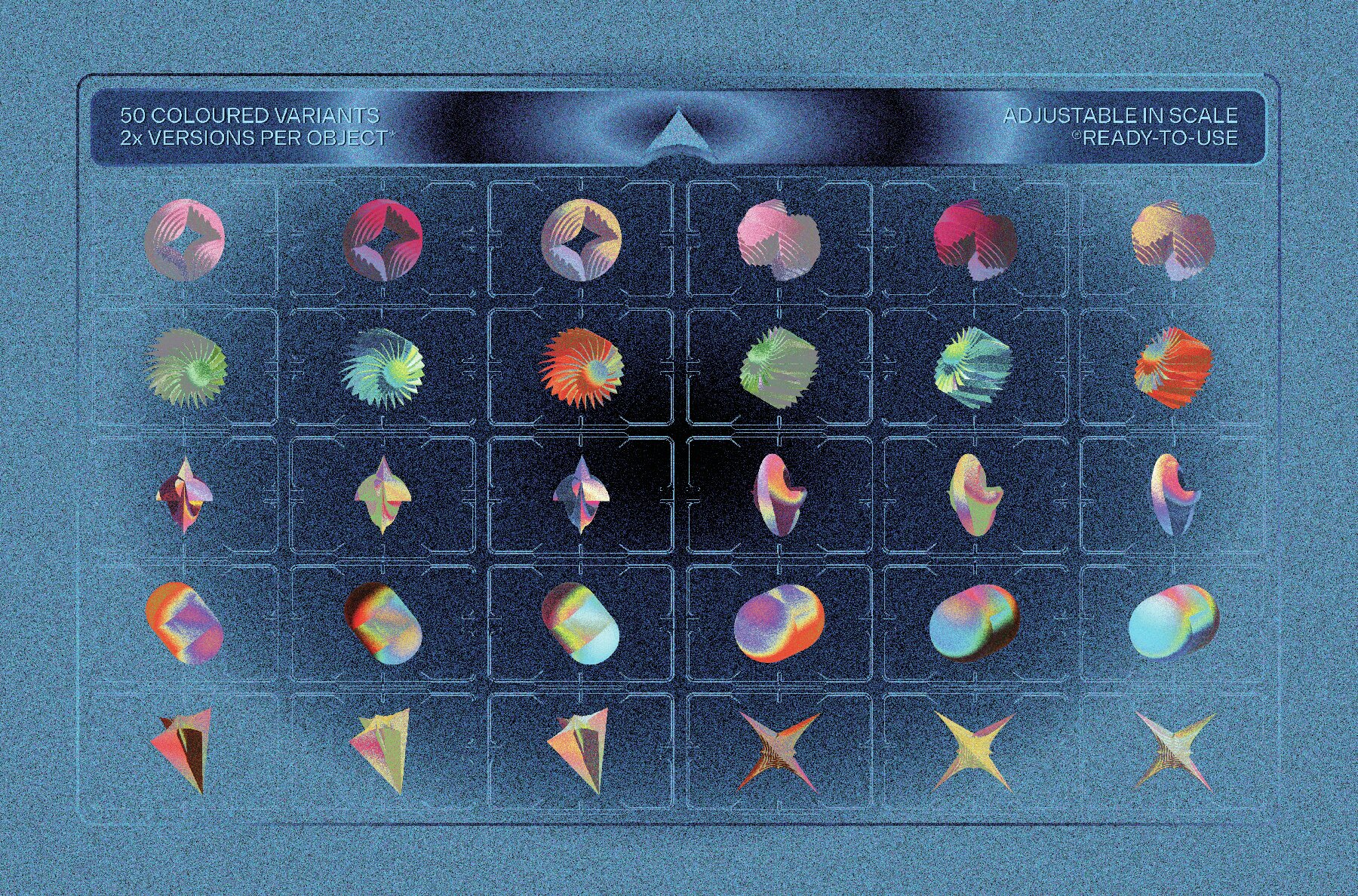 Mysterious 3D Shapes Graphics Pack 15