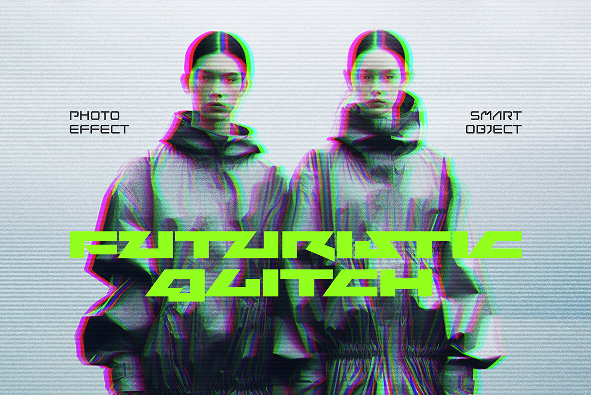 Futuristic Glitch Photo Effect 1