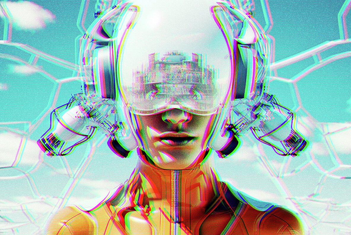 Futuristic Glitch Photo Effect 2