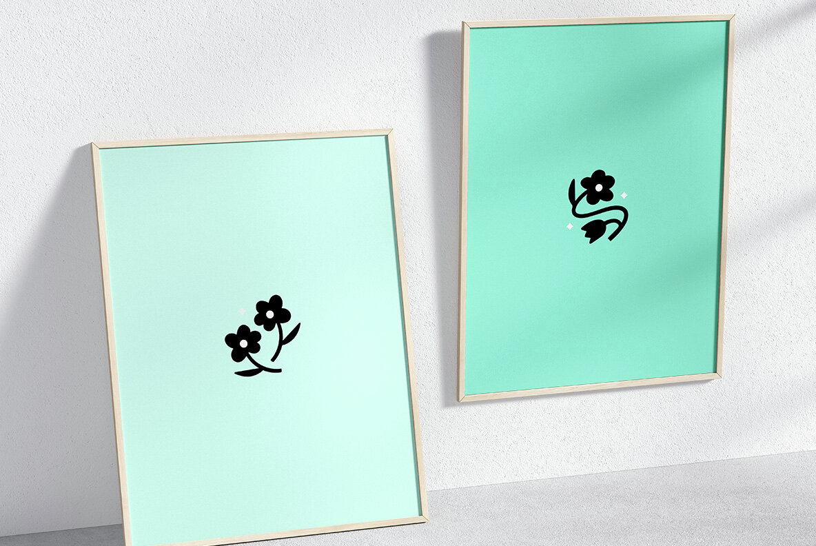 Floral Abstract Linocut 4