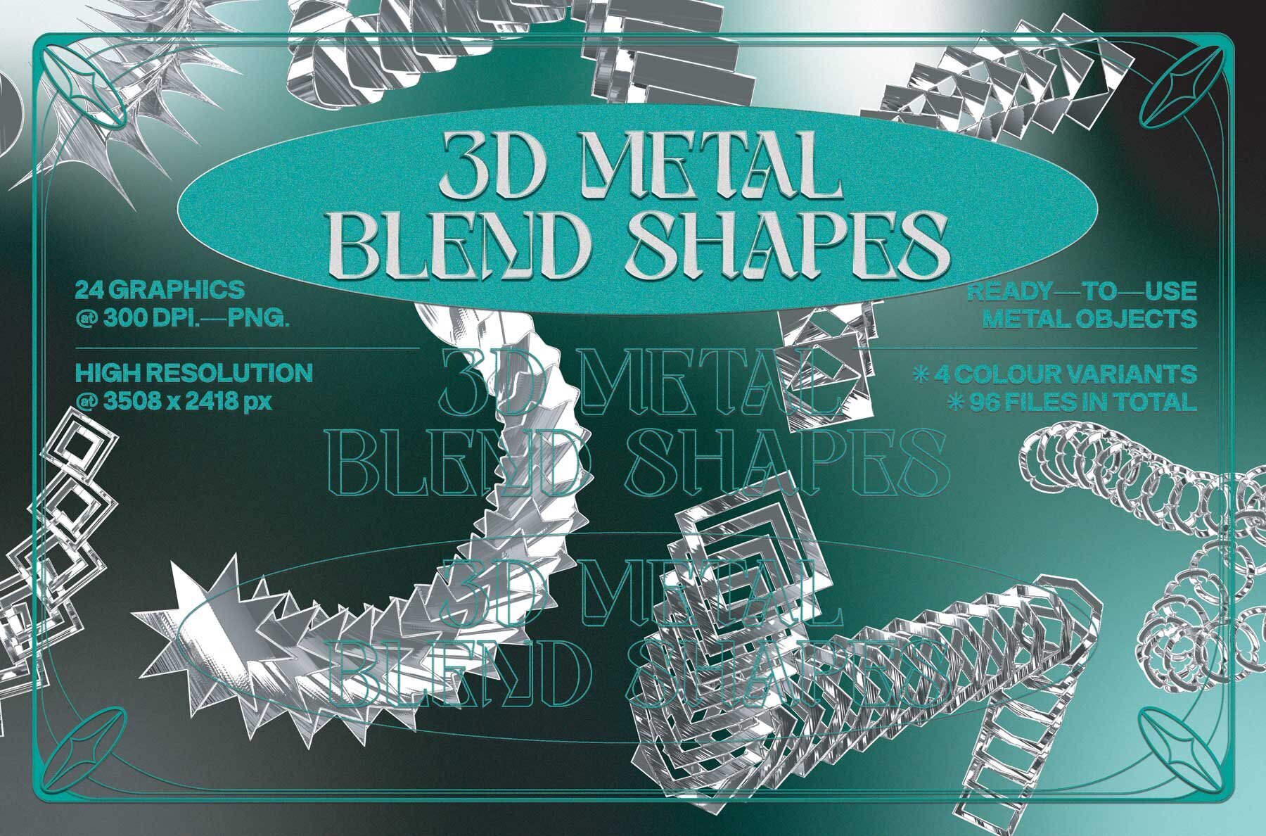 3D Metal Blend Shapes 1