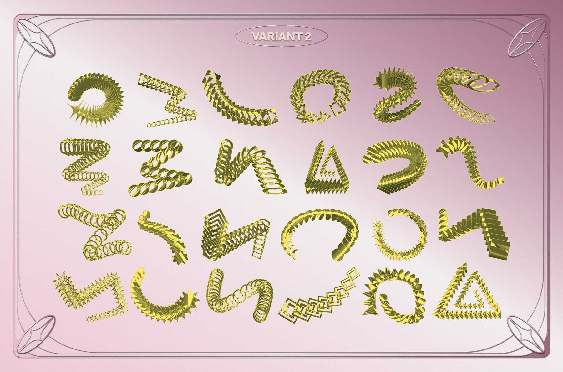 3D Metal Blend Shapes 3