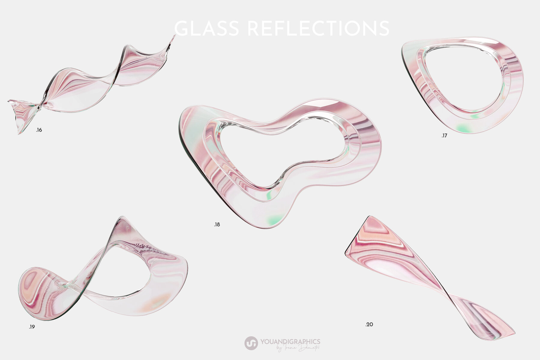 Glass Abstract Elements Backgrounds 16