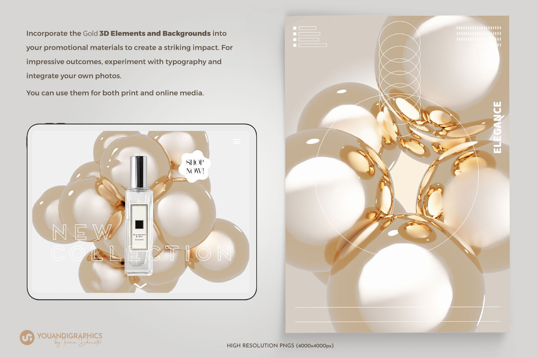 Gold Elegance Elements   Backgrounds 7