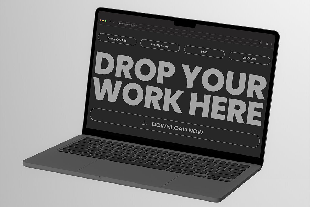 Macbook Air M2 Mockup   10 Mockups  Volume 1  3
