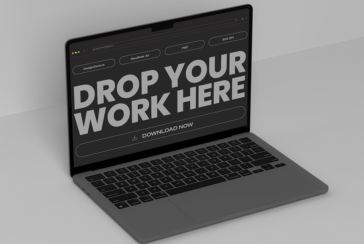 Macbook Air M2 Mockup   10 Mockups  Volume 1  4