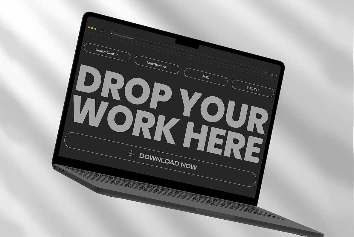 Macbook Air M2 Mockup   10 Mockups  Volume 1  5