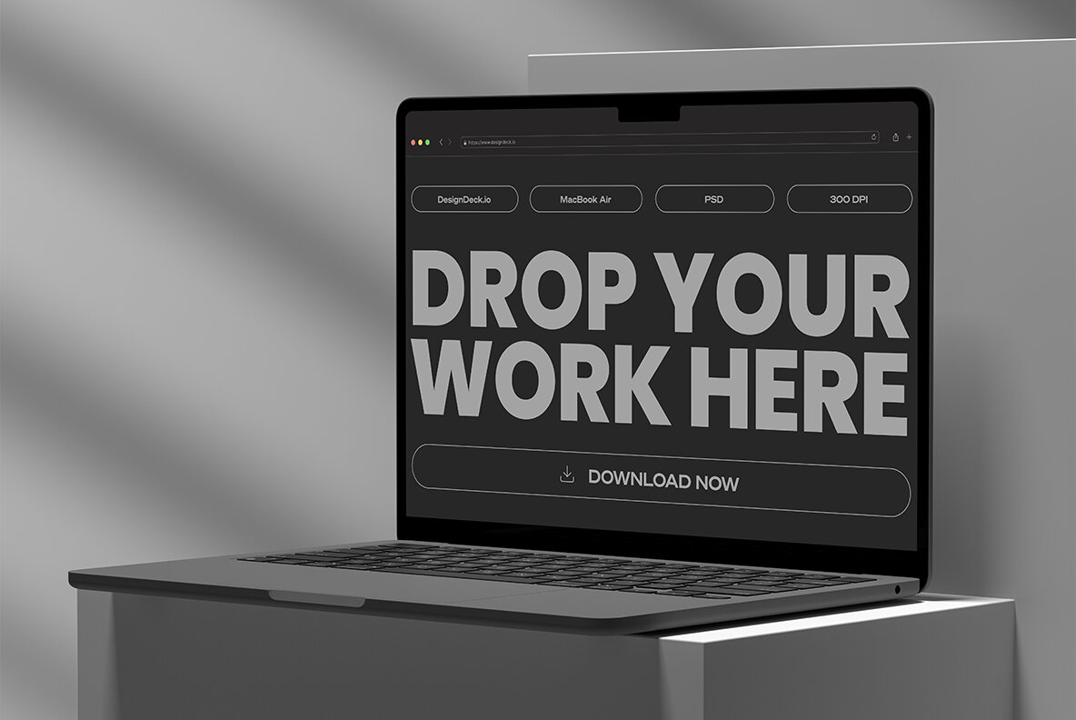 Macbook Air M2 Mockup   10 Mockups  Volume 1  6