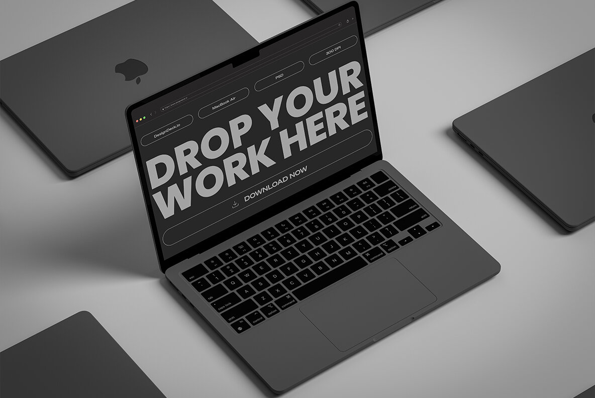 Macbook Air M2 Mockup   10 Mockups  Volume 1  7