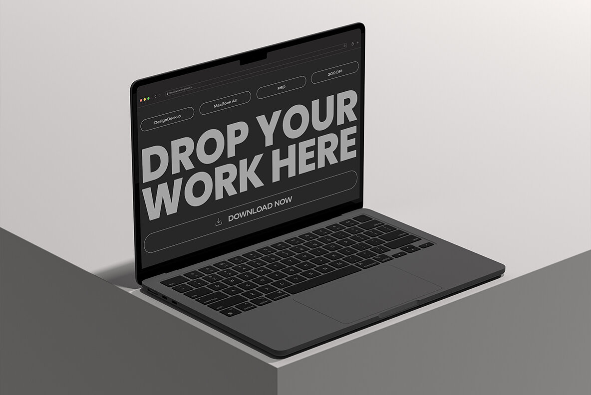 Macbook Air M2 Mockup   10 Mockups  Volume 1  8