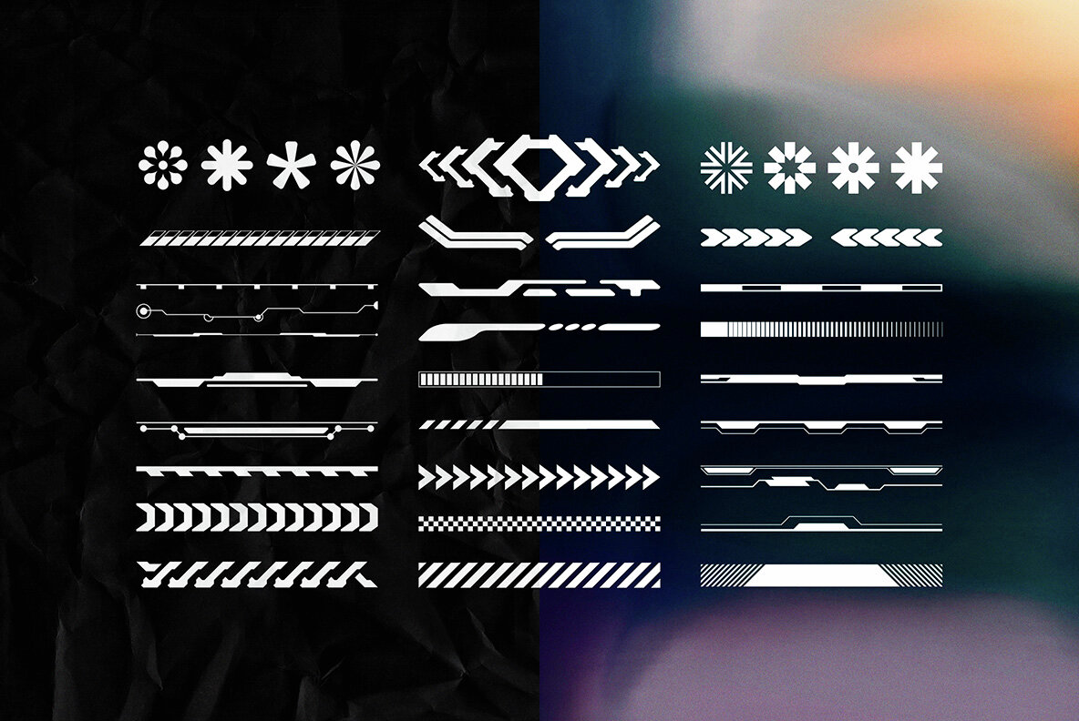 Retro Futuristic Shapes Collection 5