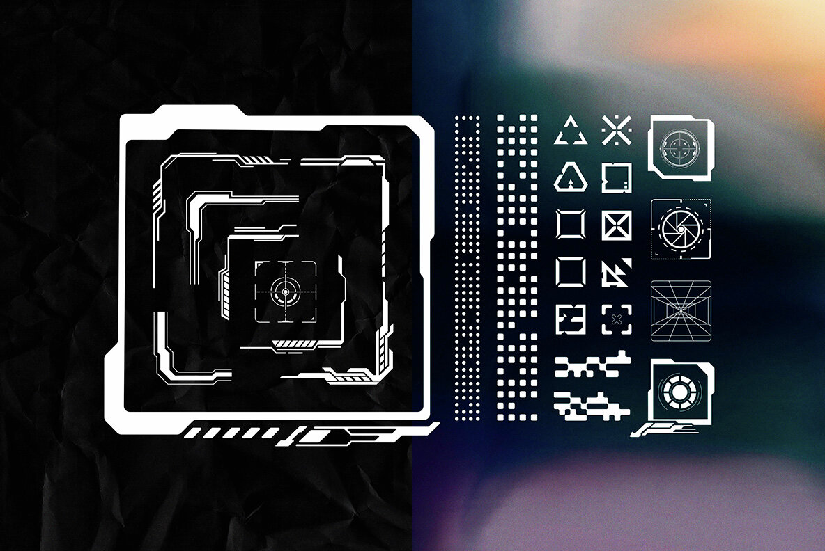 Retro Futuristic Shapes Collection 6