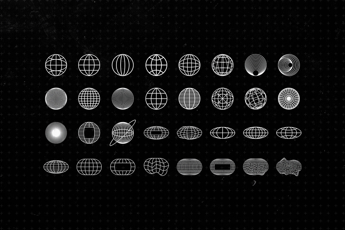 Retro Futuristic Shapes Collection 8