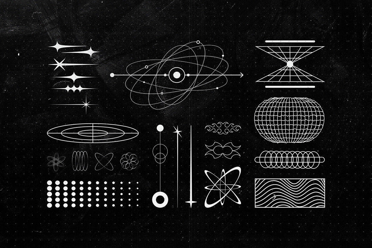Retro Futuristic Shapes Collection 12