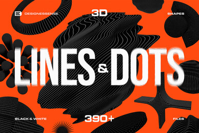 390 Lines  Dots 3D Shapes