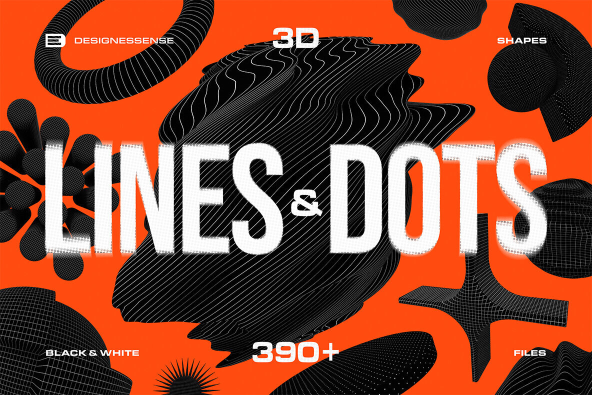 390 Lines   Dots 3D Shapes 1