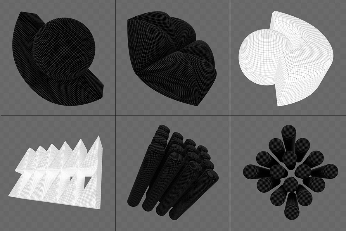 390 Lines   Dots 3D Shapes 5